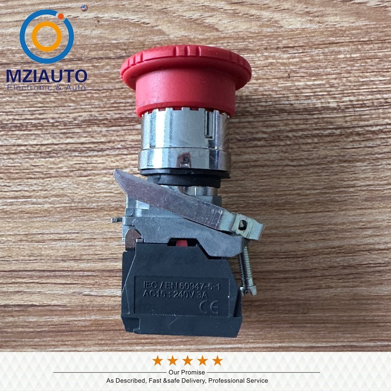 Emergency Stop Button Switch For Schneider XB4BS8444 Ø22 Mushroom Head Ø40 2 NC