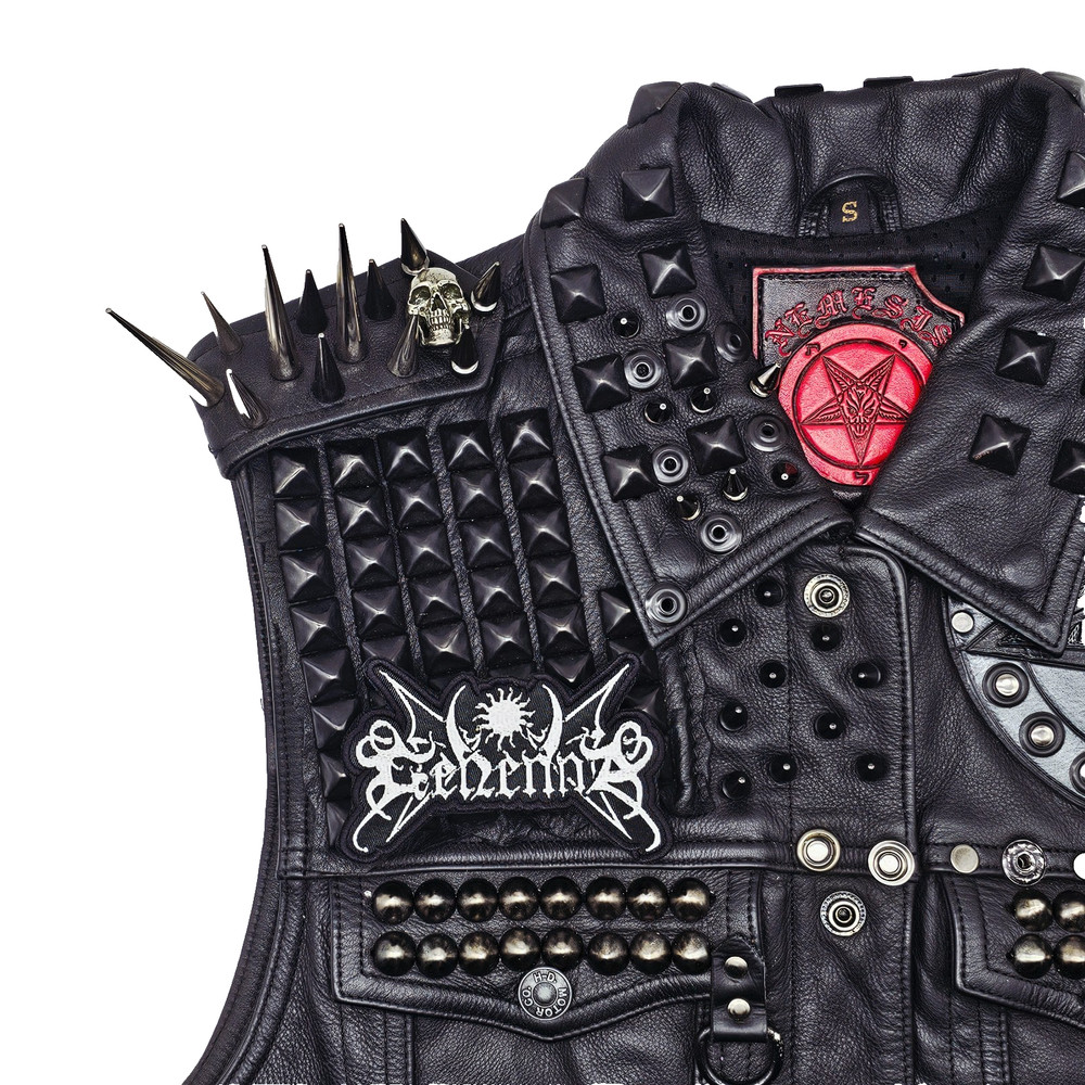 GEHENNA WHITE LOGO (shaped border) EMBROIDERED PATCH