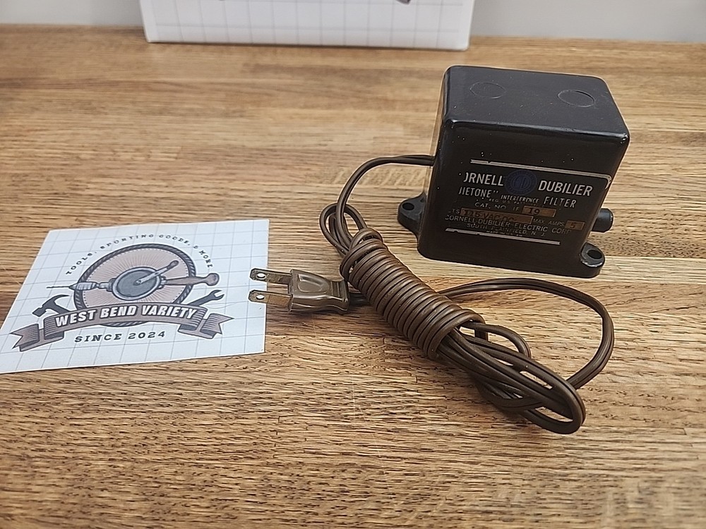 Cornell-Dubilier Quietone interference filter IF-19, for 115VAC VDC max 5A