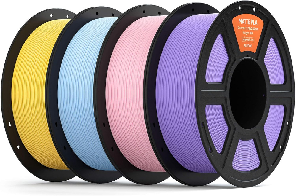Matte PLA Filament 1.75Mm Bundle, 3D Printer Filament High Precision,