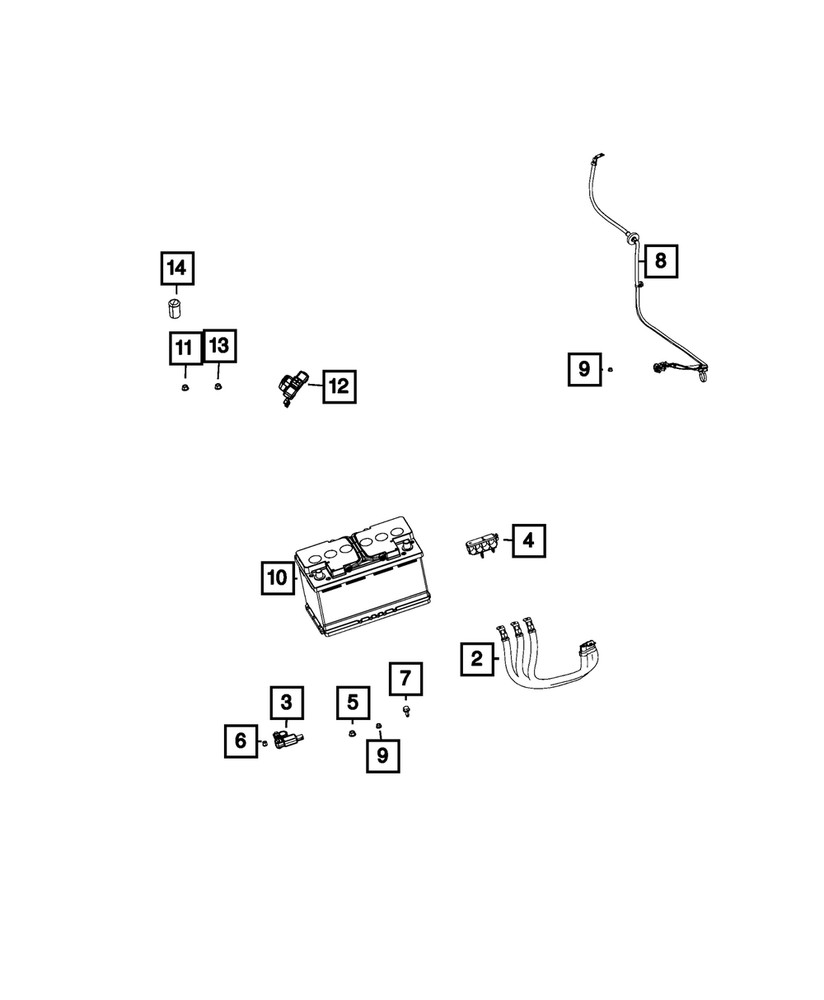 Genuine Mopar Jump Start Wiring 68322415AA