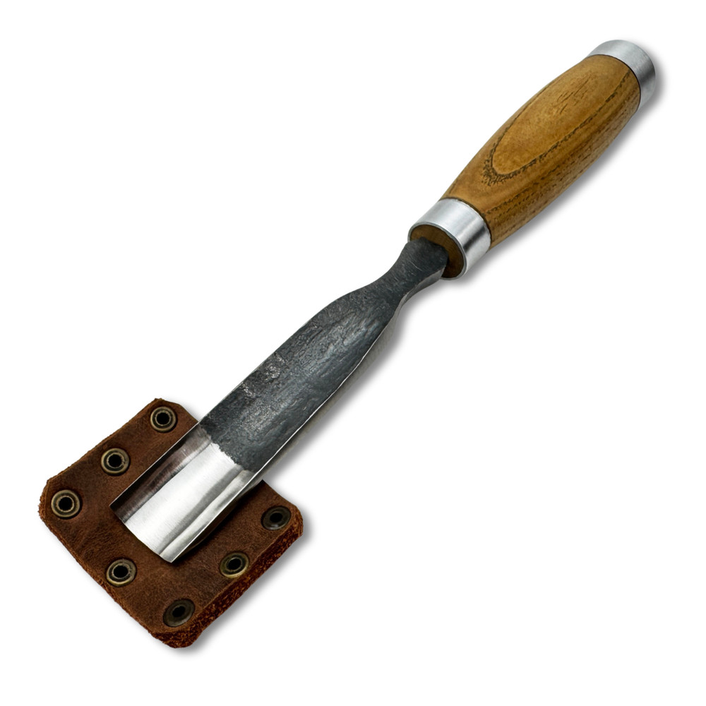Wood Carving Gouges Set. Curved Chisels with Sheaths. Gift for Detail Carver.