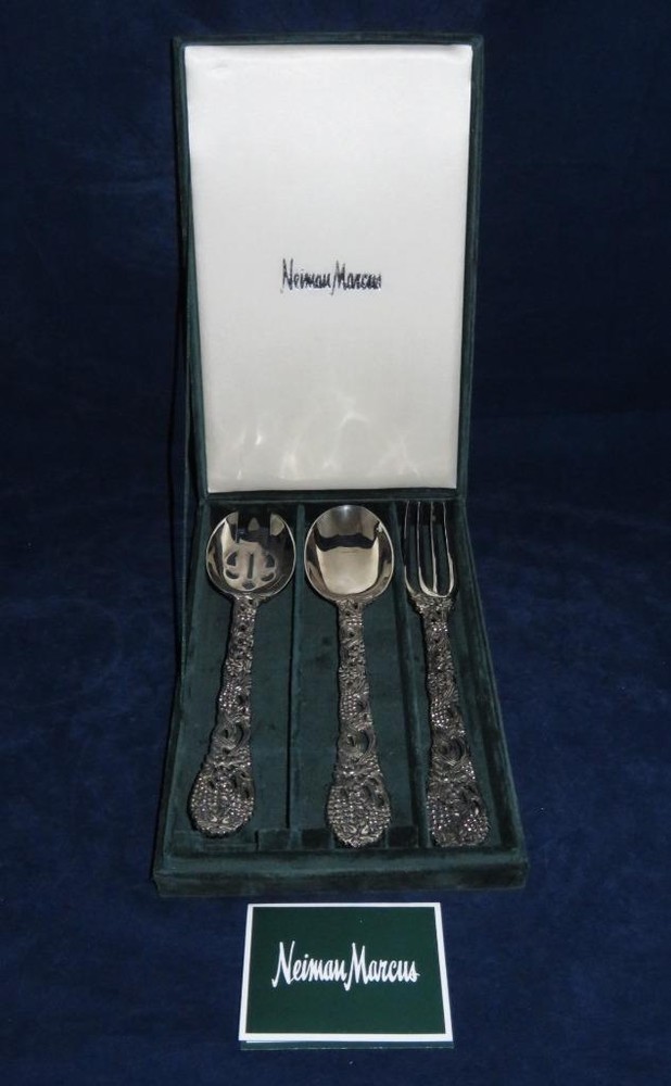 Godinger VINEYARD, Grape Motif Silverplate 3 Piece Serving Set, New in Gift Box