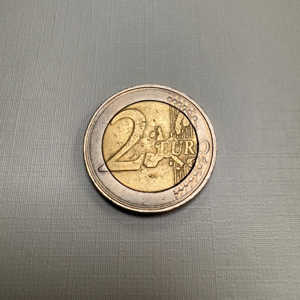 2 euro coin, Belgium, 2002. With Mint Errors