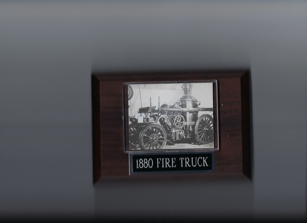 1880 FIRE TRUCK PLAQUE FIREFIGHTING