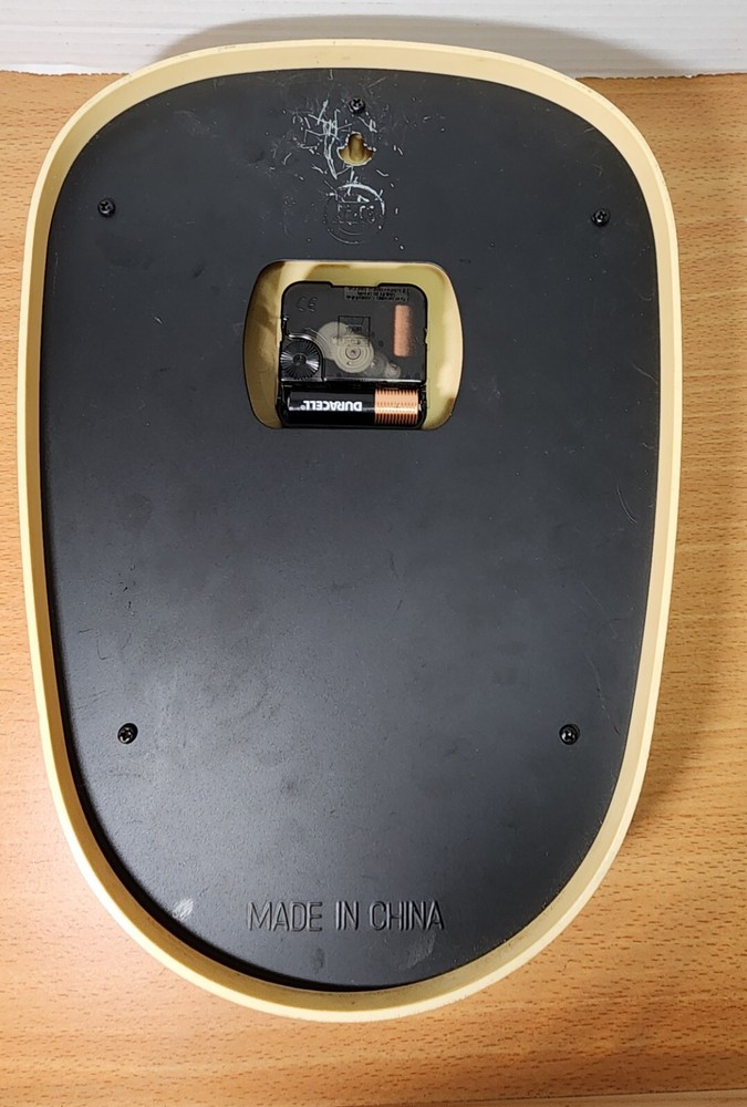 Vintage RZK Art Deco Kitchen Time Wall Clock And Timer Clock & Timer Tested Work