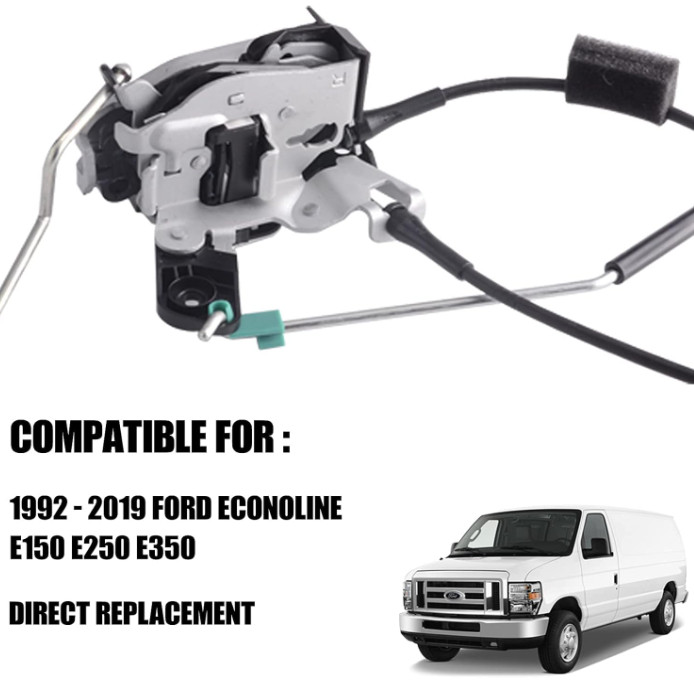 Rear Right Door Latch Assembly for Ford E150 E250 E350 Van 1992-2019