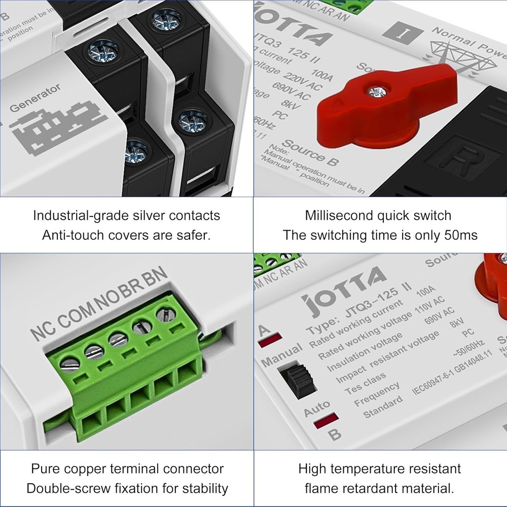 3 Phase 100A Automatic Transfer Switch - Essential for Uninterrupted Supply