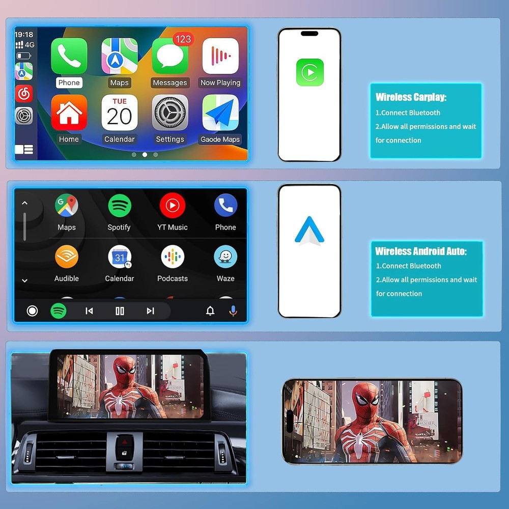 Wireless CarPlay Android Auto Retrofit Kit Decoder Box for BMW NBT 2012-2017 US