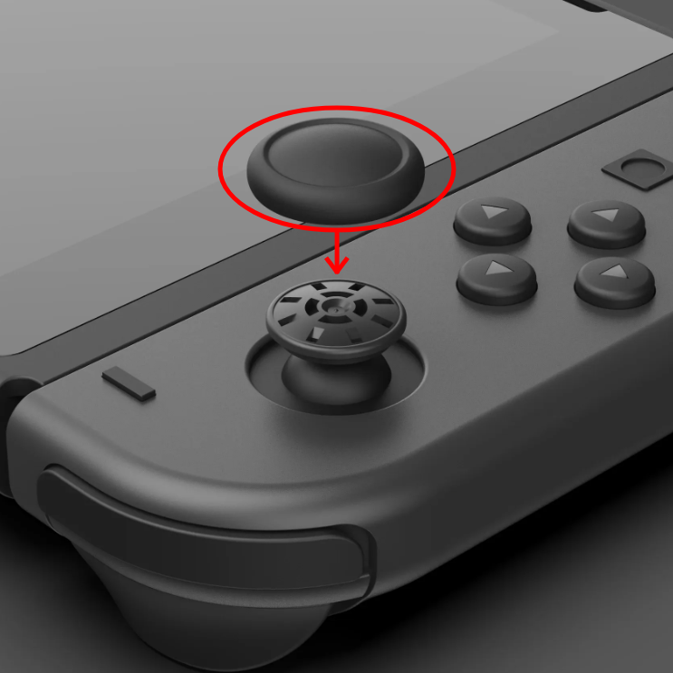 2x Joystick Cap For Nintendo Switch/Lite/OLED Black Silicone Joy Con Replacement