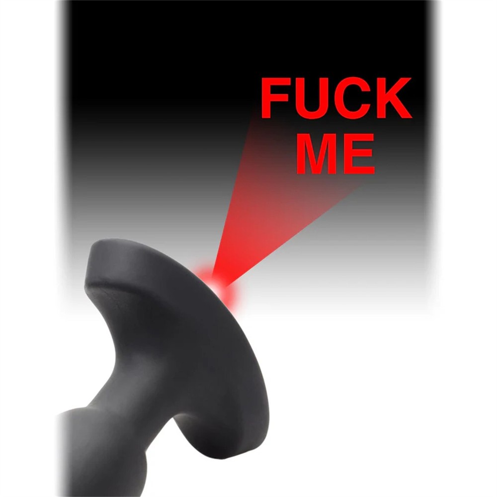 Vibrating Butt Plug with Laser Light, Large Anal Vibrator with Remote Control