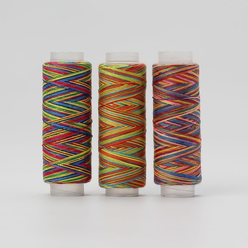 5Pcs Multicolor Thread Set 5 Spools Polyester Embroidery Sewing Thread