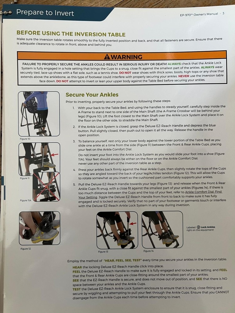 Teeter EP-970 Inversion Table GREAT condition