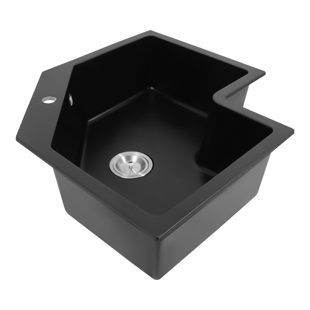 Modern Flushmount Corner Kitchen Sink, Undermount Irregular Corner Kitchen Sink