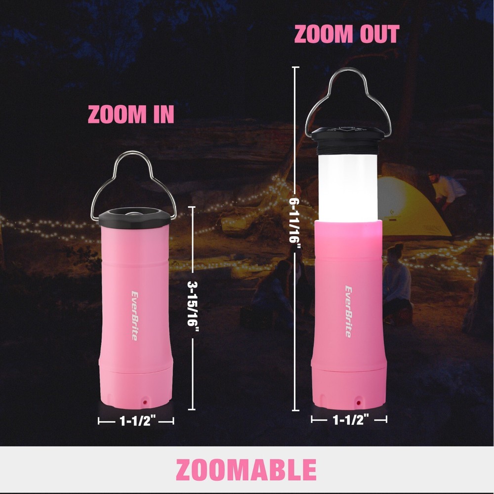EverBrite 2PC Mini Torch 2-in-1 Portable LED Lantern Flashlight 3 Lighting Modes