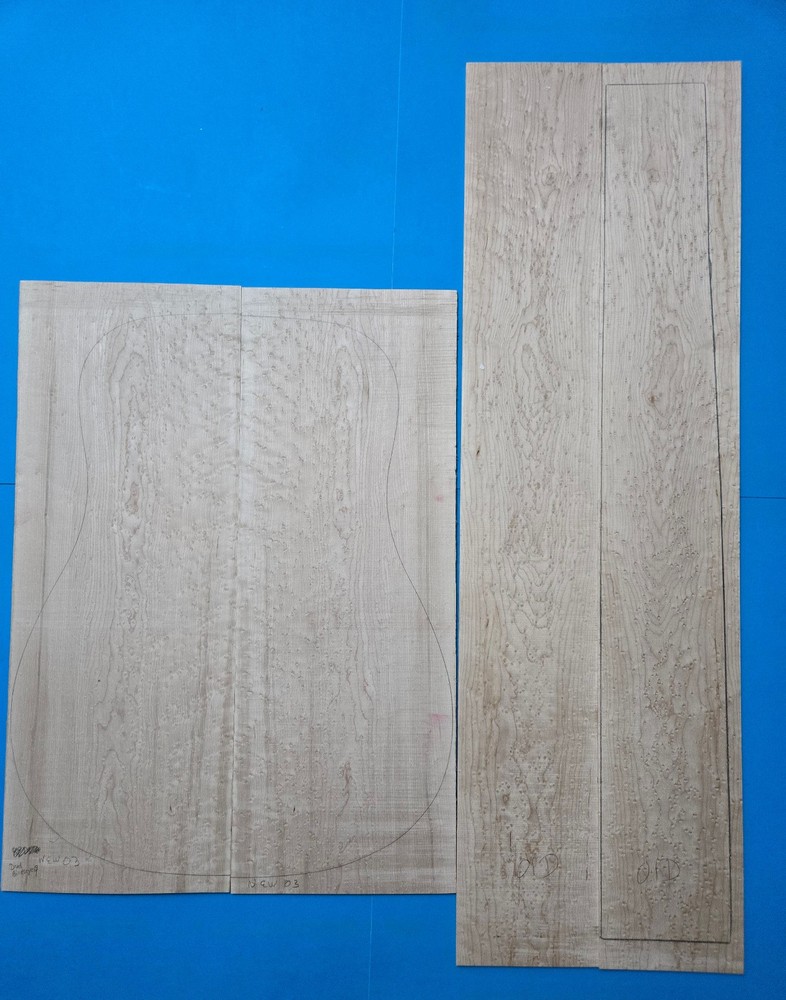 Bidseye Maple guitar back and sides MA005