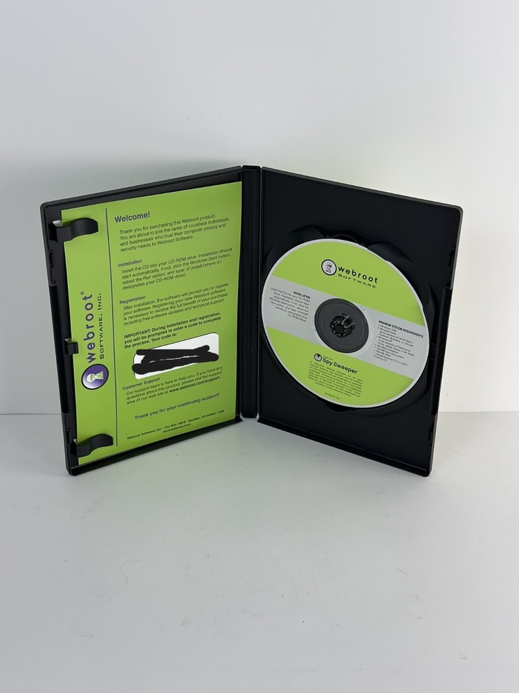 Vintage Webroot Spy Sweeper Software Boxed PC Security – Collectible Retro Tech