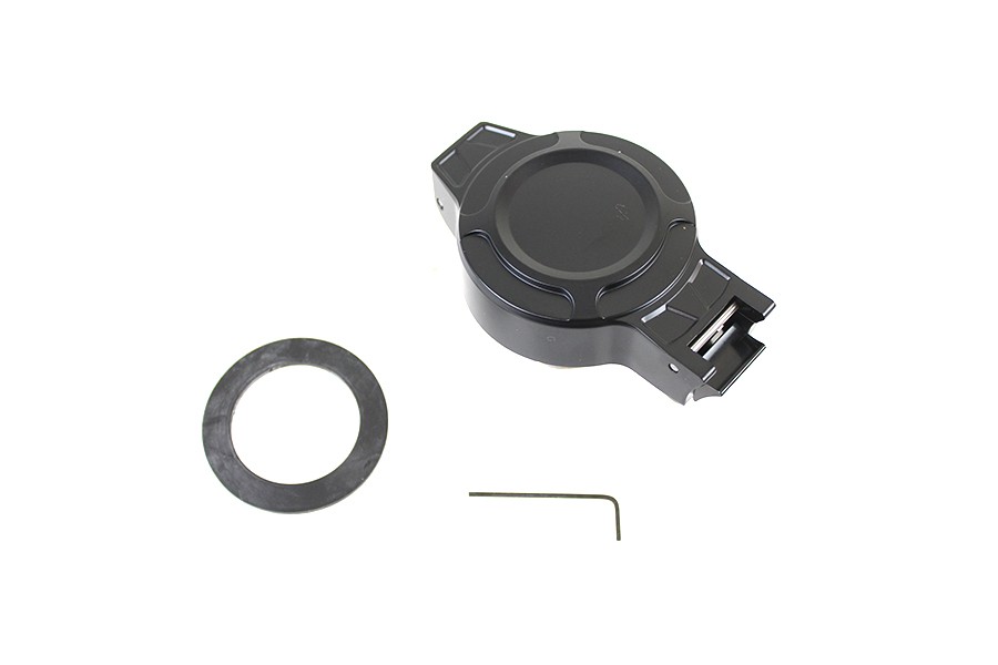 Flip Up Gas Cap Vented Black fits Harley Davidson