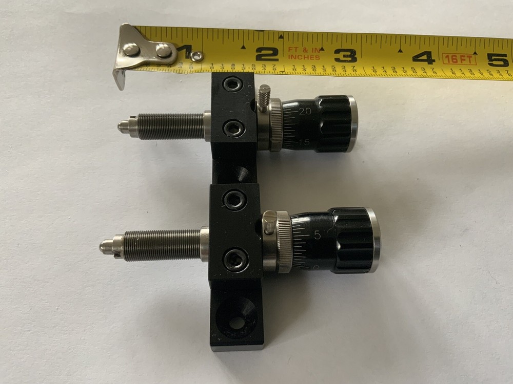 Dual Single Axis Precision Micro Position Units With Mounting Blocks