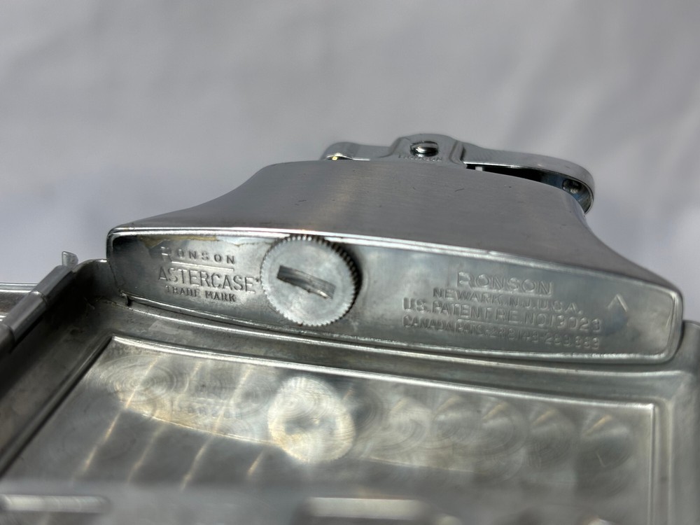 Vtg Ronson Mastercase Lighter Cigarette Holder Combo W/ Pouch "EJG" Initials