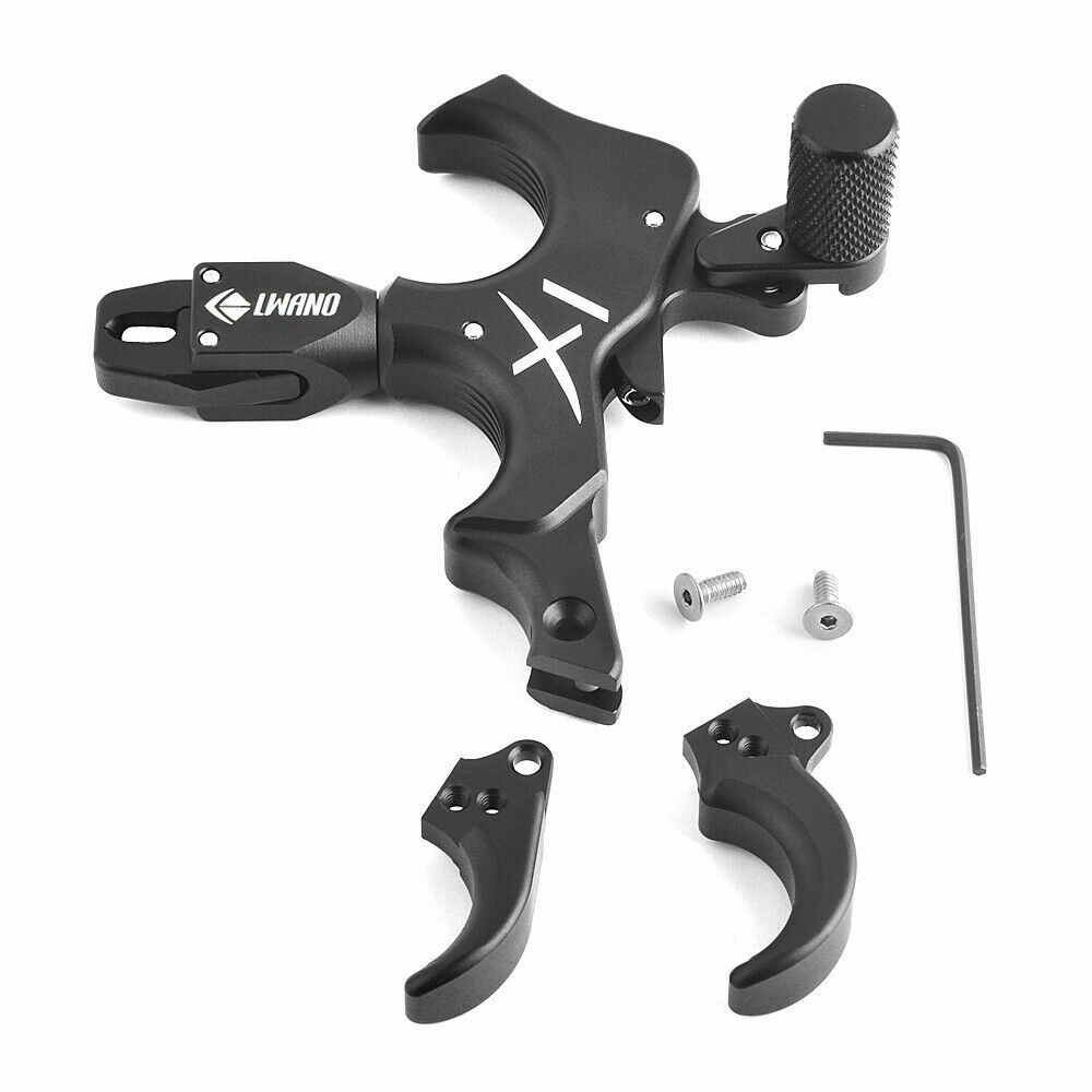 Archery Hunting Grip Compound Bow Release Aids 3 4 Finger Thumb Trigger Caliper