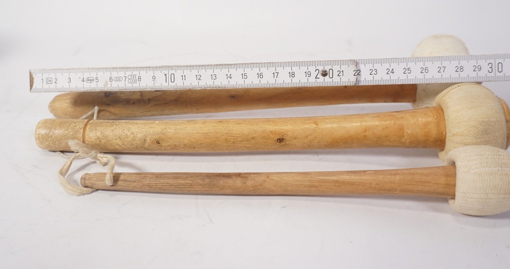 Vintage Percussion Drum Music Bundle with Mallets Brushes Cabasa