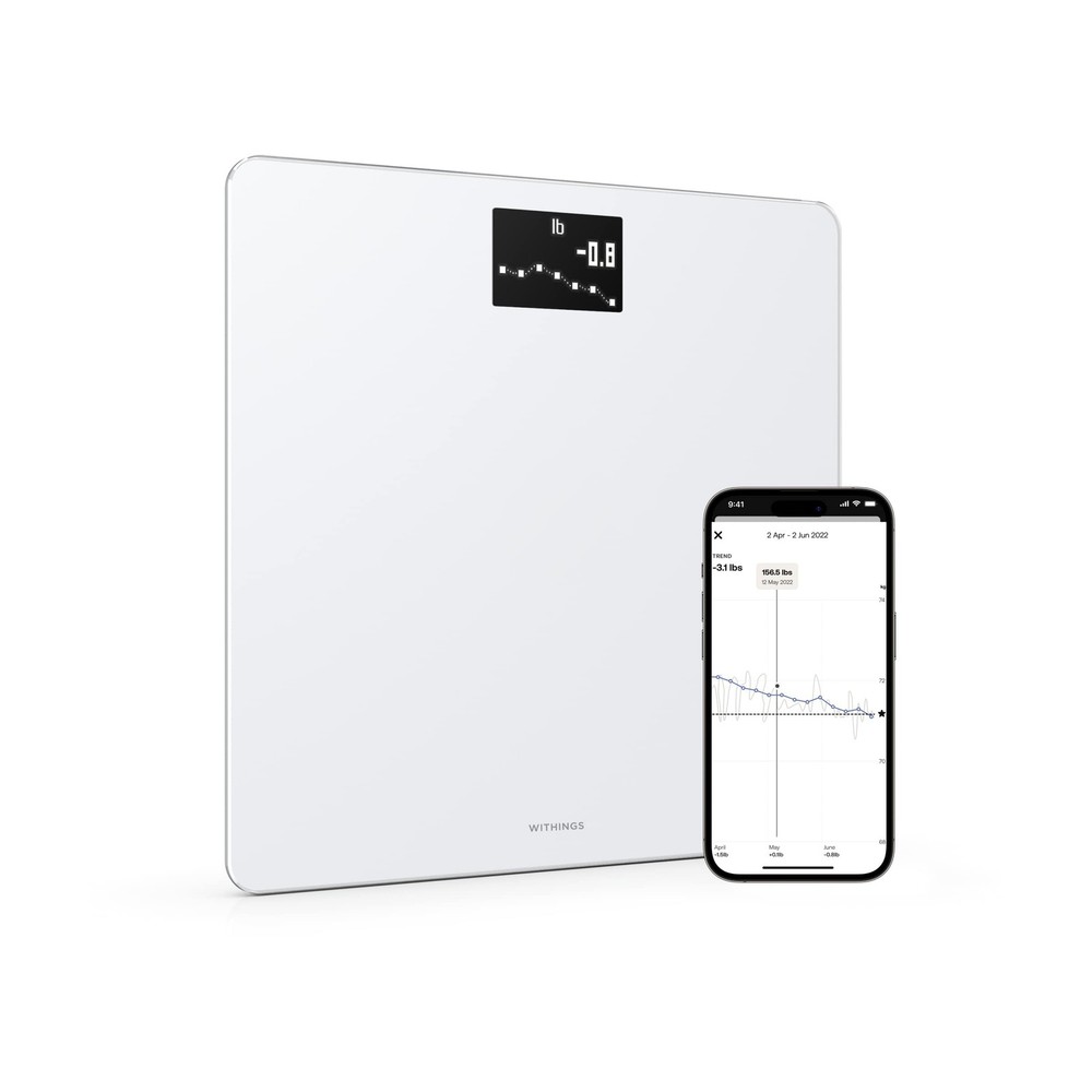Withings Body - Digital Wi-Fi Smart Scale with Automatic Smartphone App Sync,...