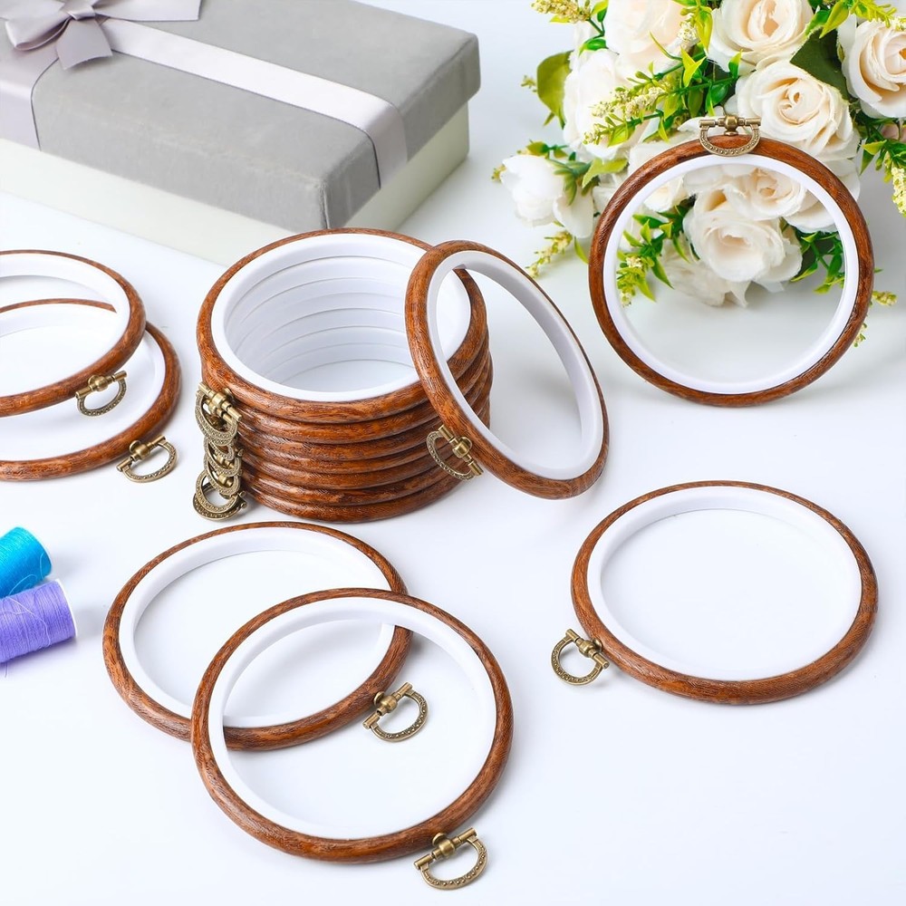 Cross Stitch Hoops Set - Circle Frame Kit for Crafts
