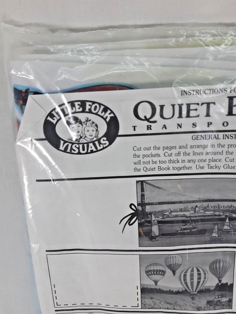 LITTLE FOLKS VISUAL QUIET BOOK 6 FELT TRANSPORTATION EDUCATIONAL