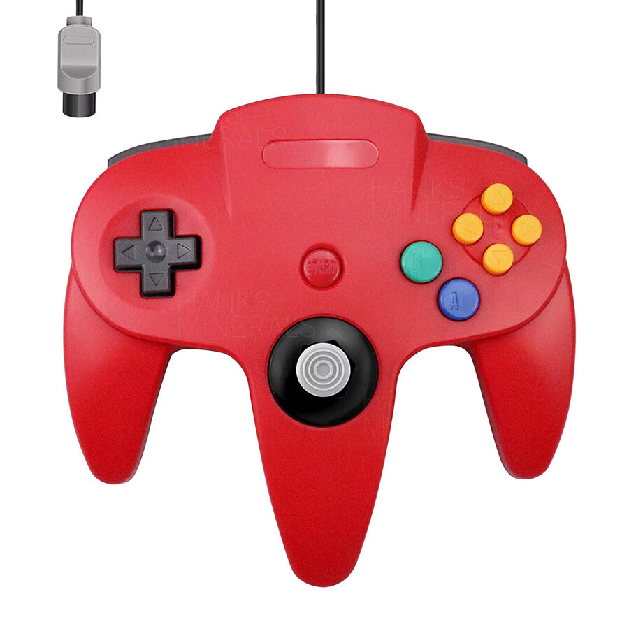 Wired Controller Compatible With Nintendo 64 N64 Joystick Video Game Console
