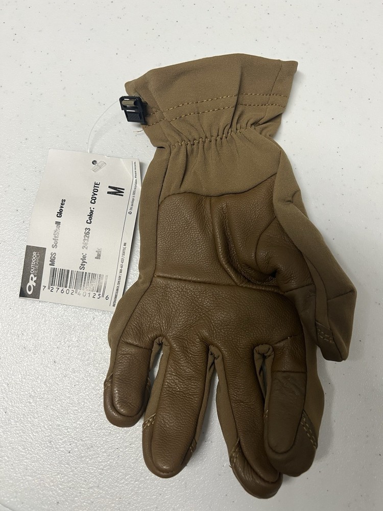 MGS Softshell Gloves -Style 243263 Color Coyote Medium New