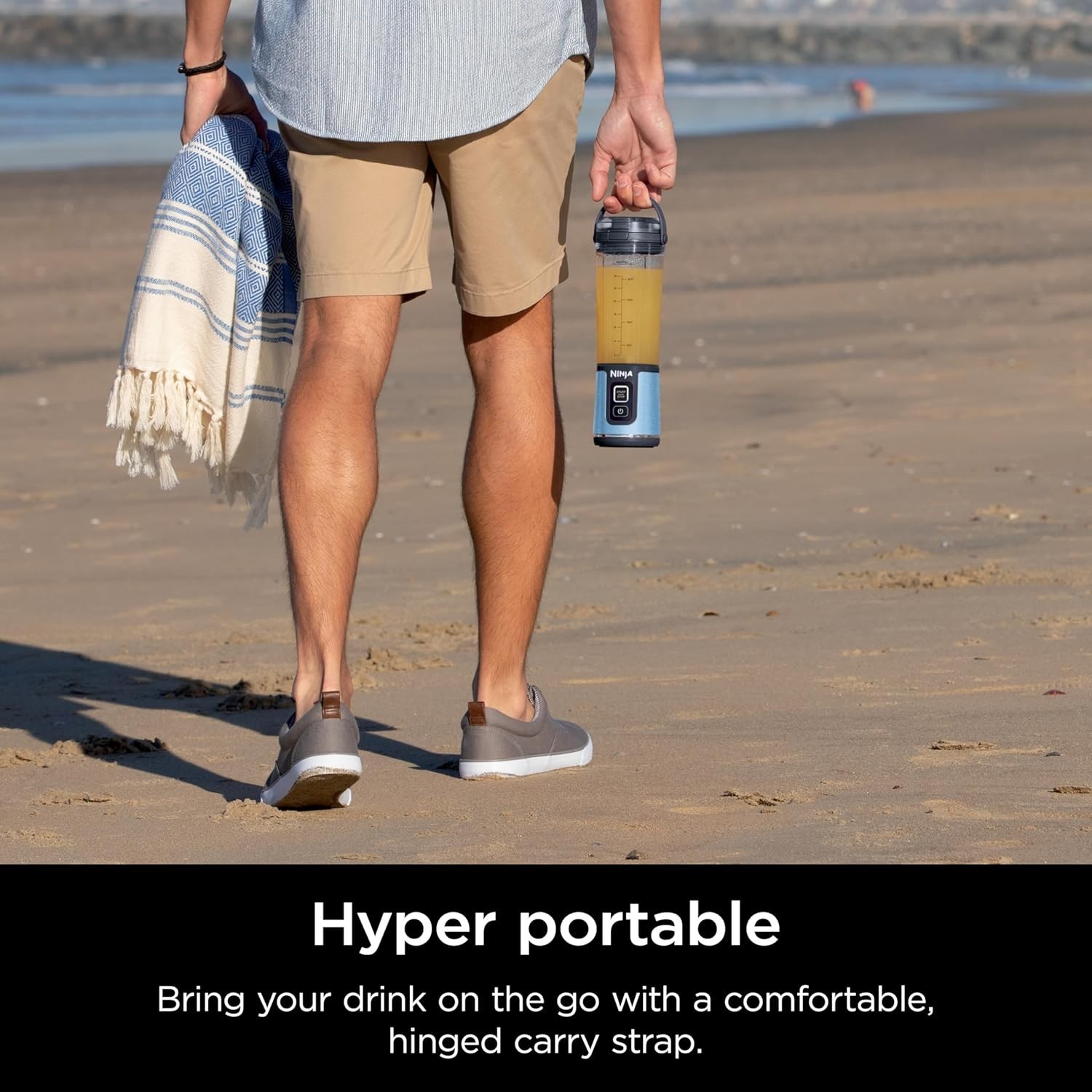 Ninja Blast BC151BM 18oz Portable Blender - Metallic Blue (Open Box)