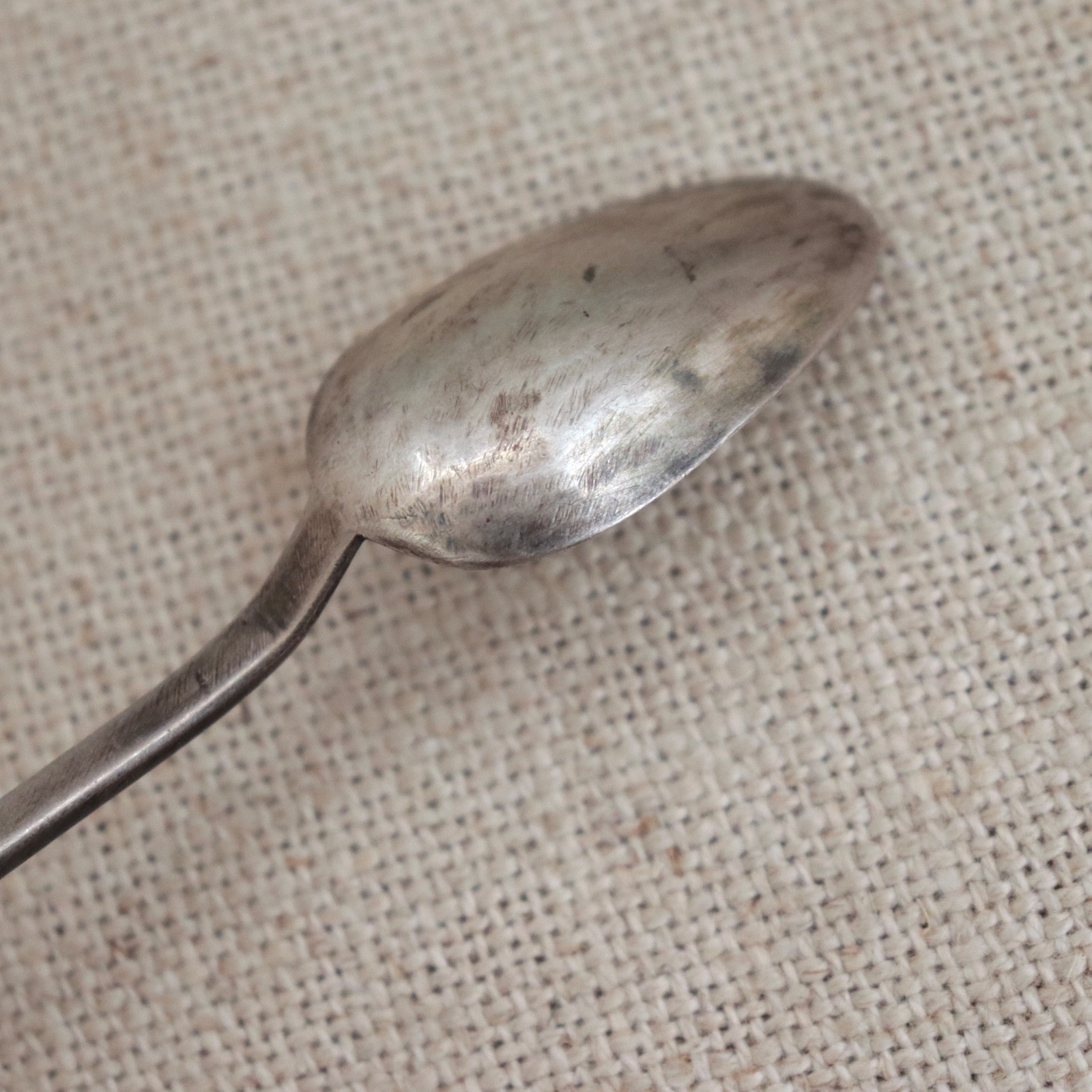 Early Navajo Ingot Silver Spoon 1900s Bench Stamped Handle Sterling Antique Vtg