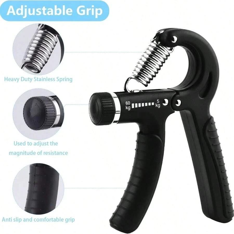 5-Pack Hand Grip Kit - Adjustable Trainer with Grip Ring, Ball