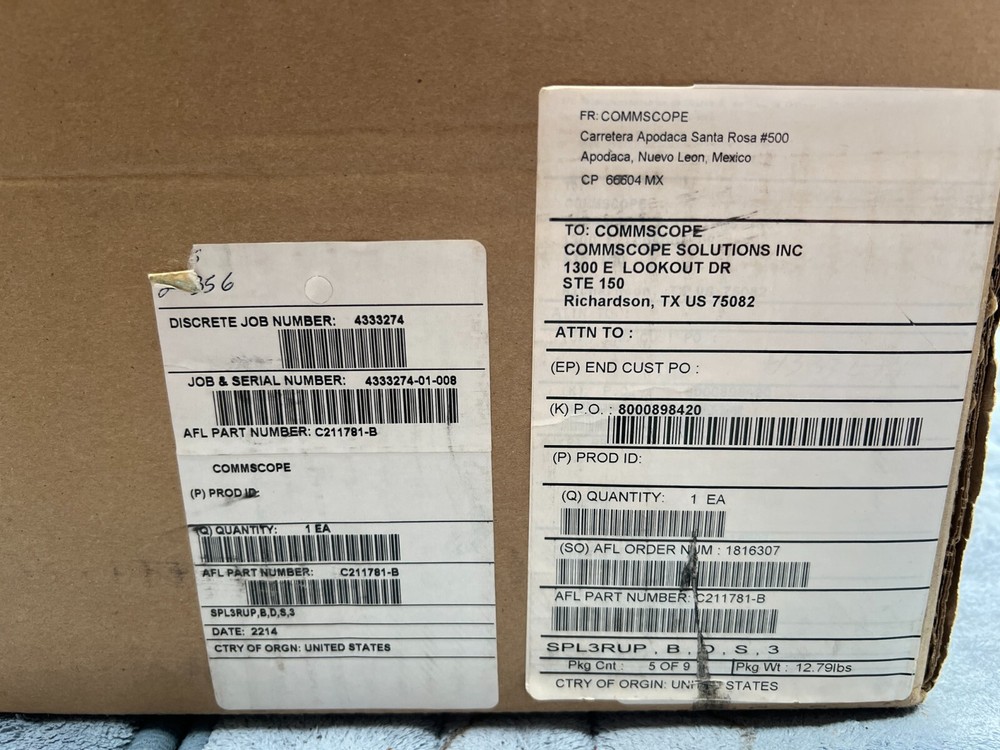 LightLink LANSystem SPL3RU Optical Splice Shelf