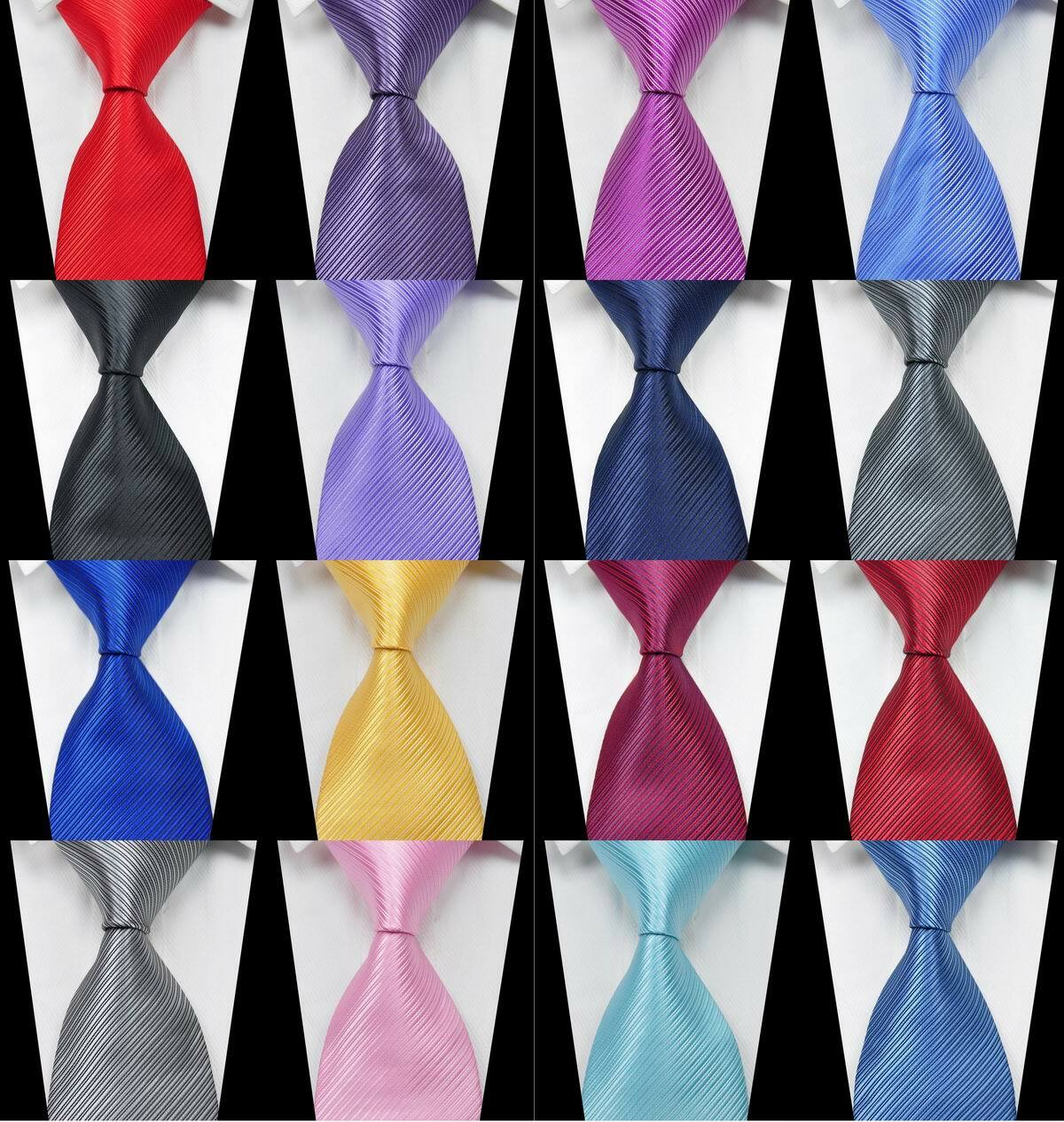 New Solid Stripes of 18 color 100% Silk Men's Tie Fashion Necktie 3.15''(8CM)