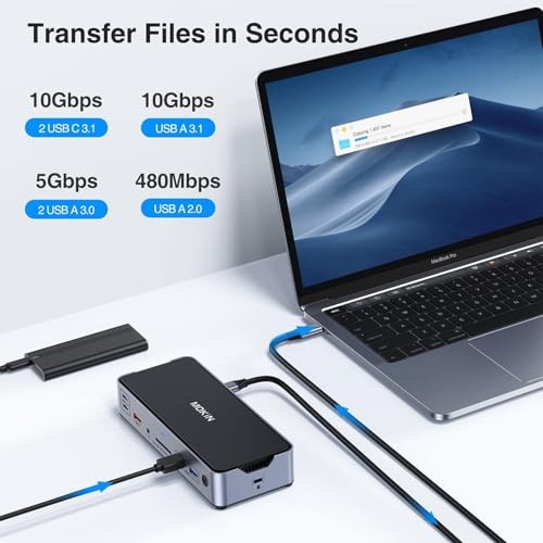 MOKiN 15 IN 1 Triple-Display Docking Station With 8K Resolution