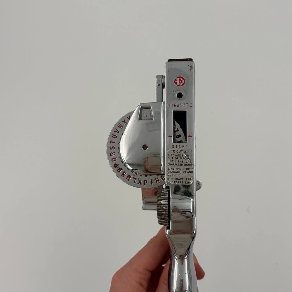 🔥 Vintage Duramatic Metal Label Maker Embossing Labeler Tool