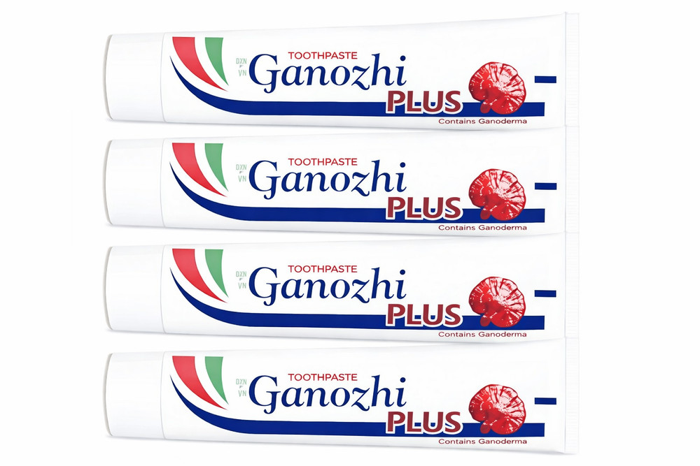 DXN Ganozhi Plus Toothpaste 150g/5.3 oz each with Ganoderma Reishi | (Pack of 4)