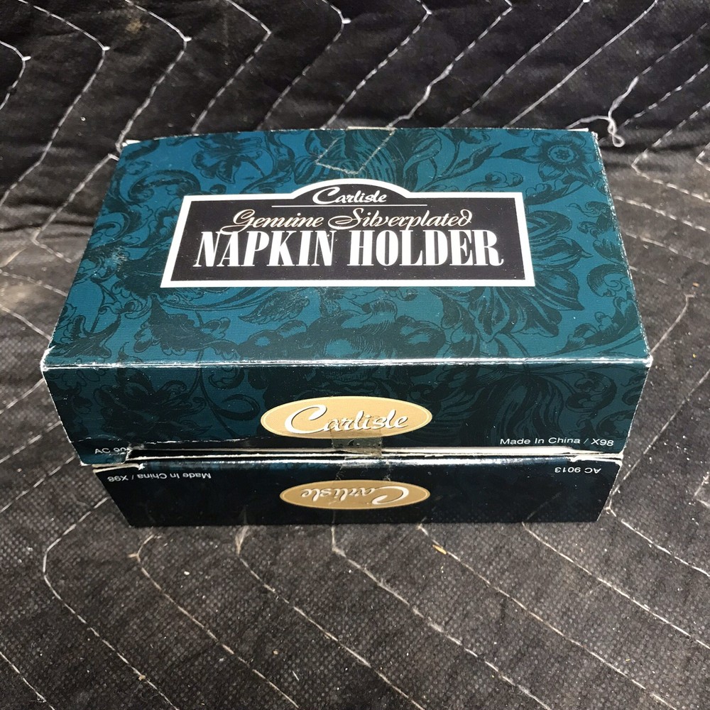 Vintage Art Deco Silver Plate Carlisle Napkin holder Shell Shape 5"Long,2.5"Tall