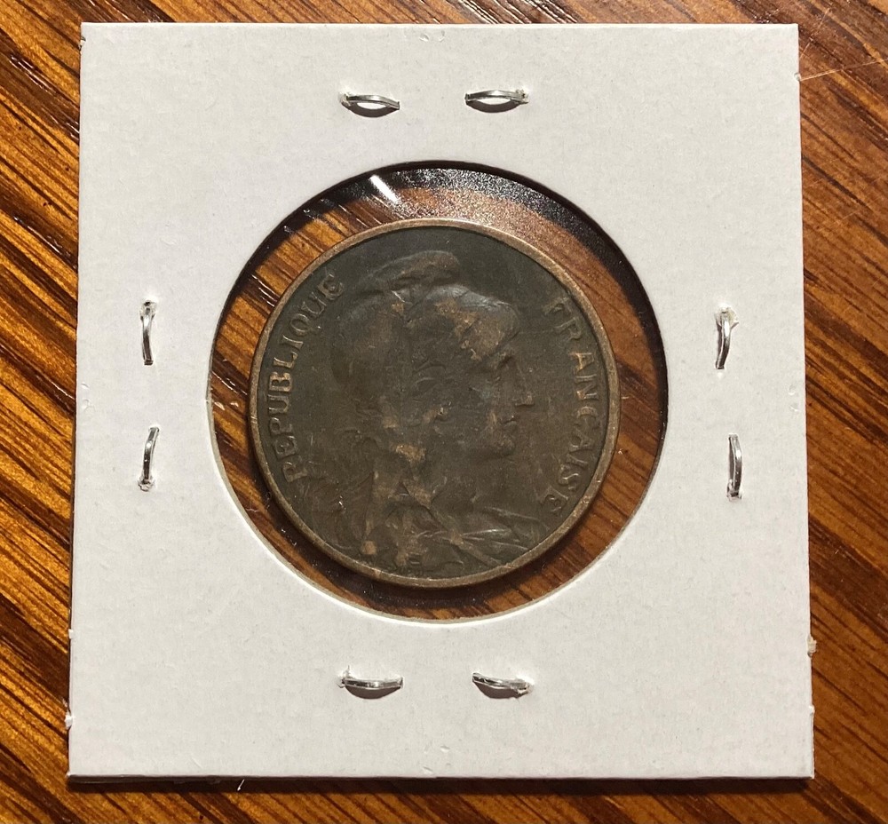 France 1916 5 Centimes Coin (VF)