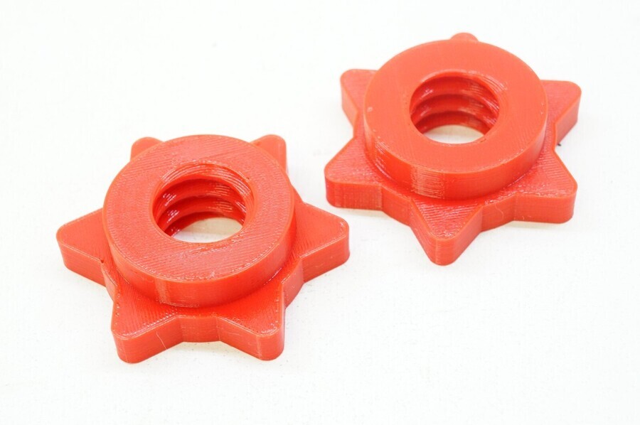 (2) 1" Weight Check Nut Spin Lock Screw Dumbbell Spinlock Collars Barbell