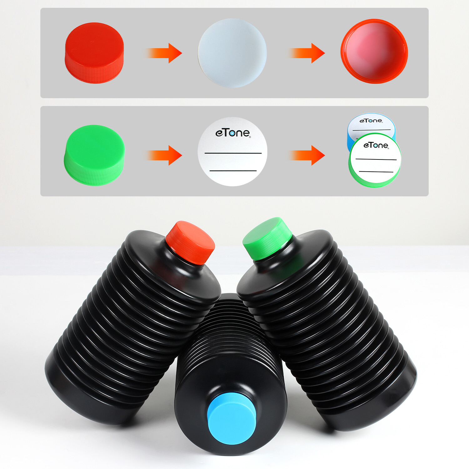 eTone 3PCS 1L Collapsible Storage Bottles For Darkroom Chemical Film Developing