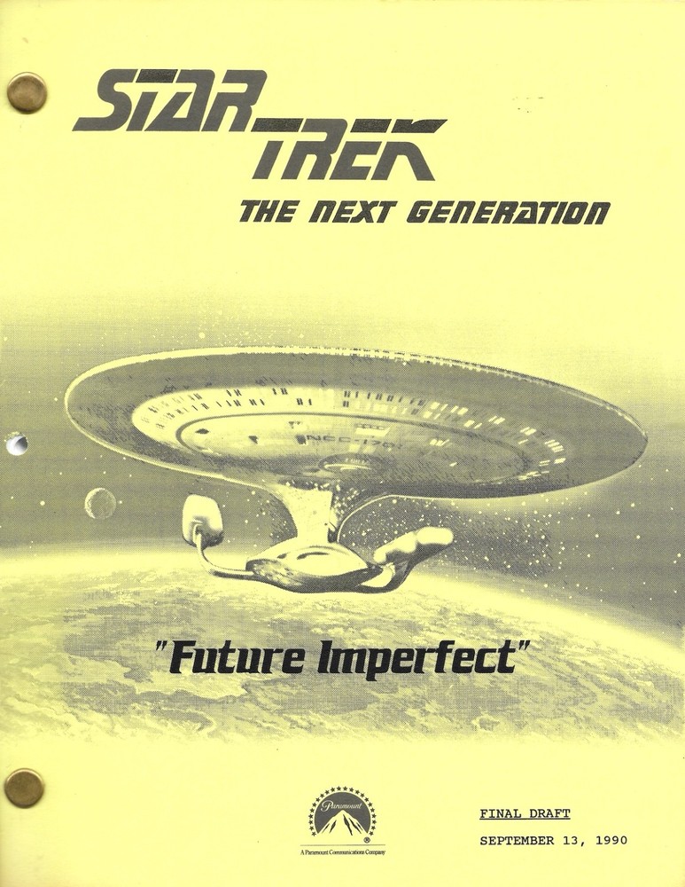 STAR TREK THE NEXT GENERATION original television script "Future Imperfect"