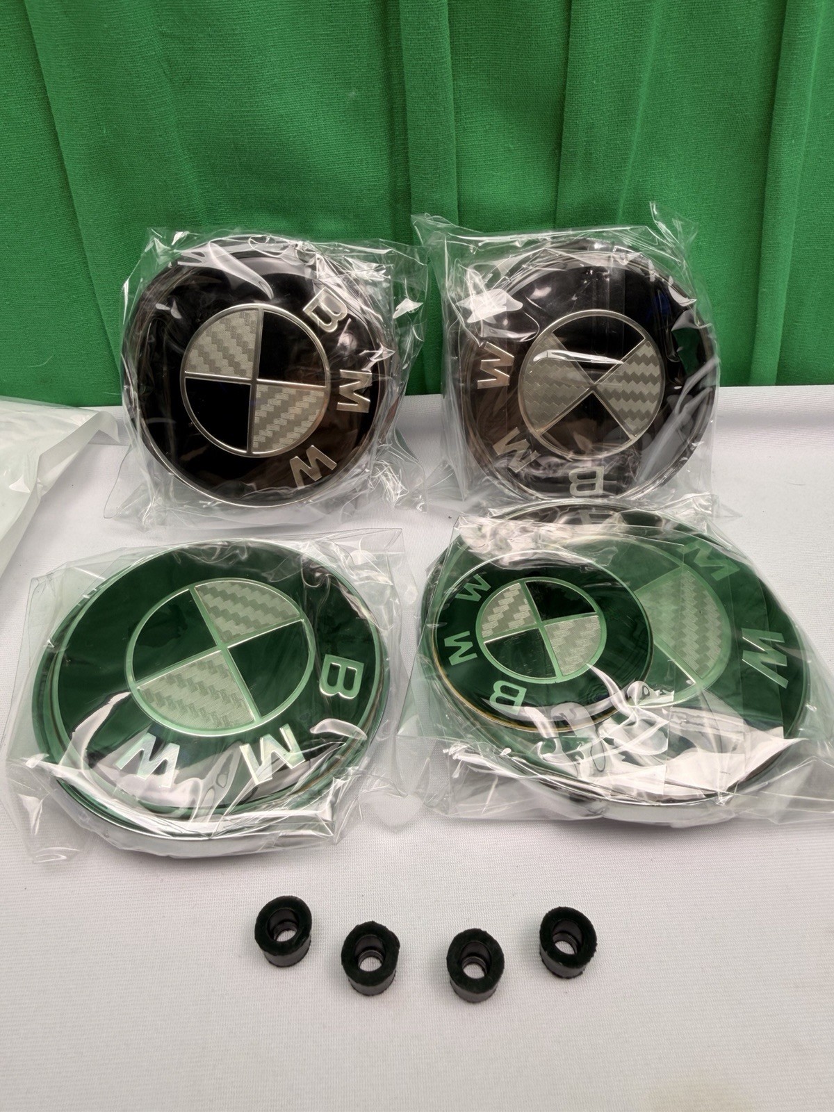 7PCS 82mm/74mm/68mm/45mm For BMW Front Rear Wheel Emblem Centre Caps Badges