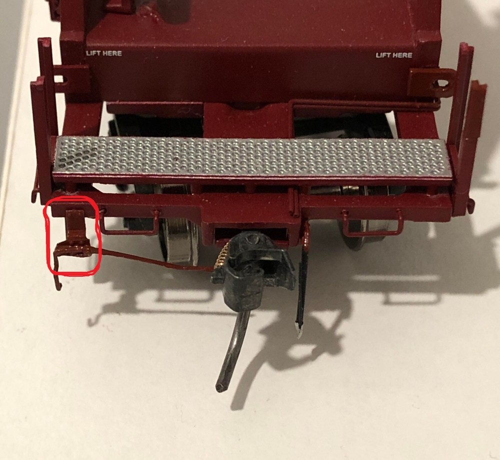 Custom Ho Scale Modern Freight Car Coupler Cut Lever Bracket (20 each/10 pair)
