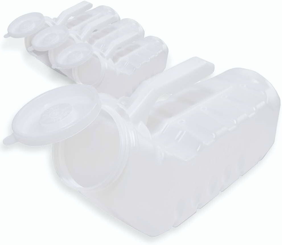 4 Pack Urinals for Men Male Urinal with Odor-Shield Lid