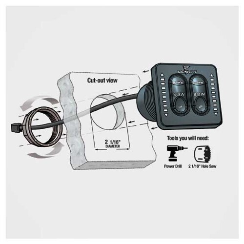 Lenco Marine Led Tactile Switch W/Pigtail, Single 15270-001