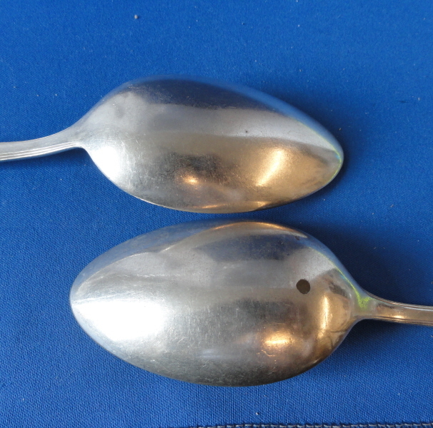 Antique Silver Plate - Two Large 8 1/2" Spoons - JRIS100 - German