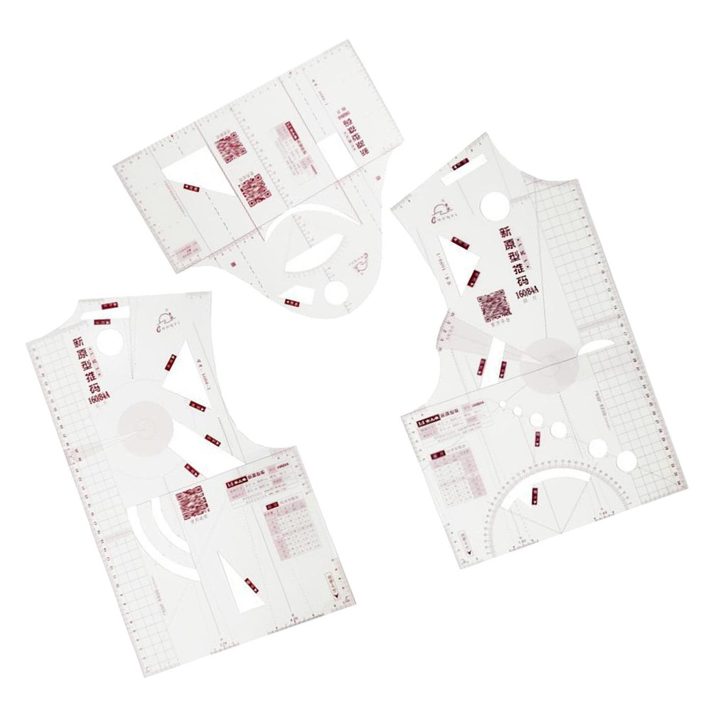 1 Set Sewing Ruler Clear Full Scale DIY Basic Cloth Women Garment Prototype